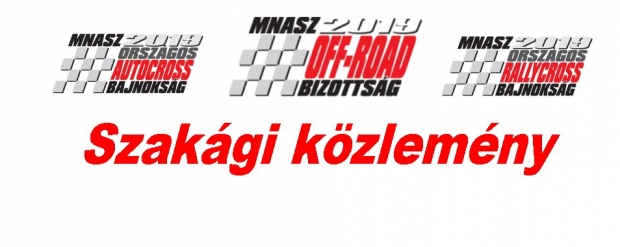 Szakági közlemény